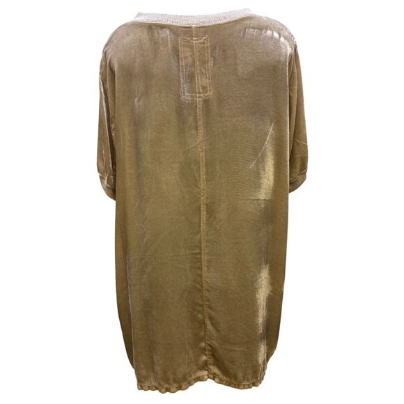 Johnny Was Velvet Blouse Pullover Sand Color M - Picture 2 of 5